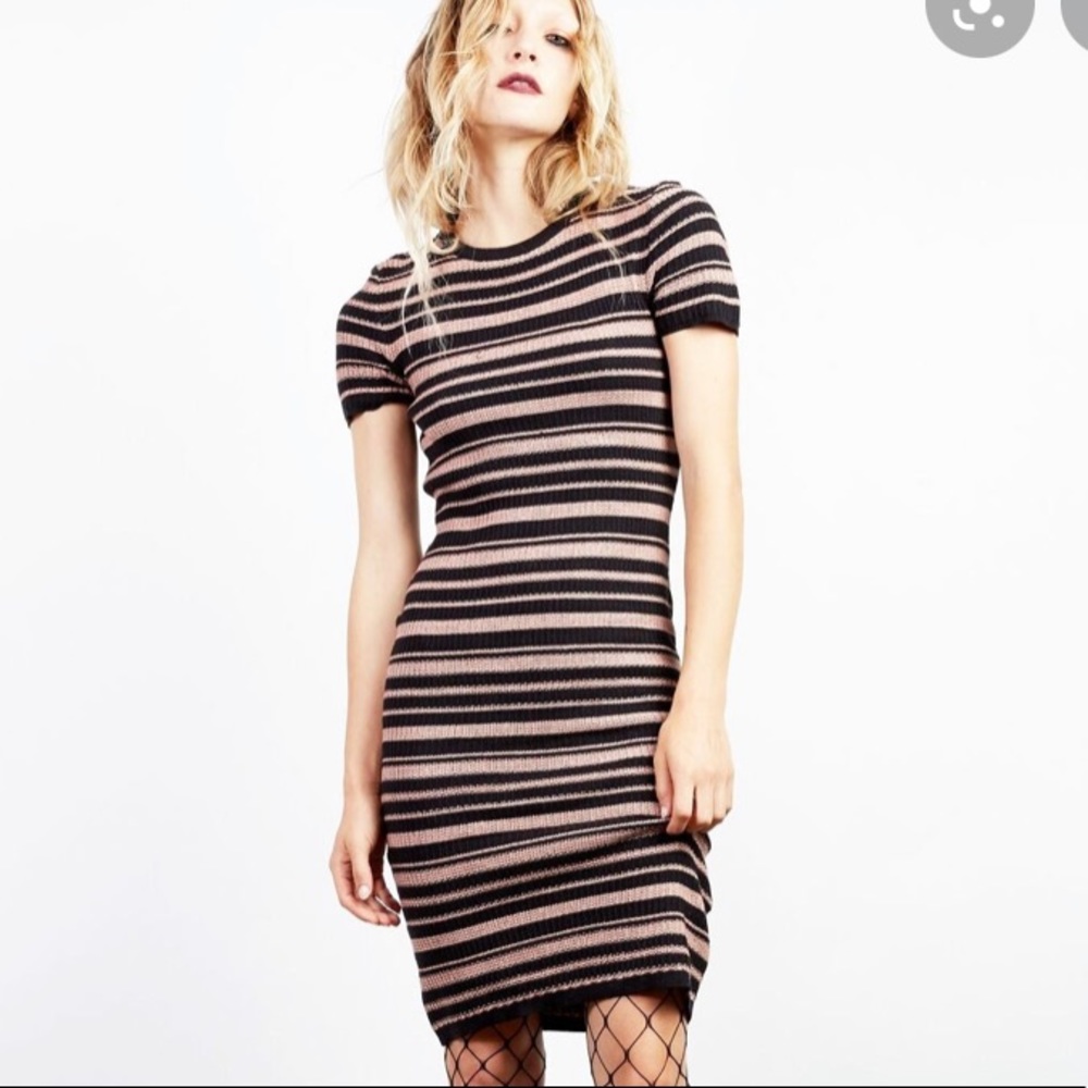 MINKPINK Body Striped Sweater Dress